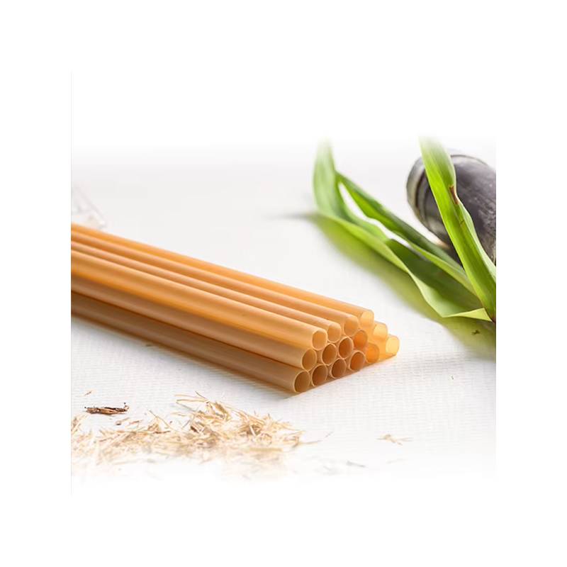 8 1/4" Natural Agave Individually Wrapped Straw - 2000/Case