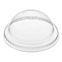 8 oz. Clear Round Dome Frozen Yogurt/ Ice Cream Lid With No Hole - 1000/Case