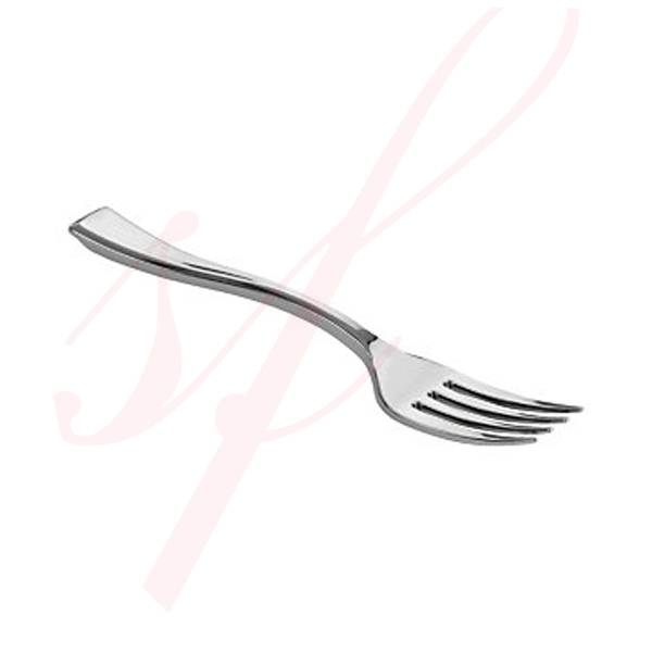 4" Silver Plastic Tasting Fork - 500/Box