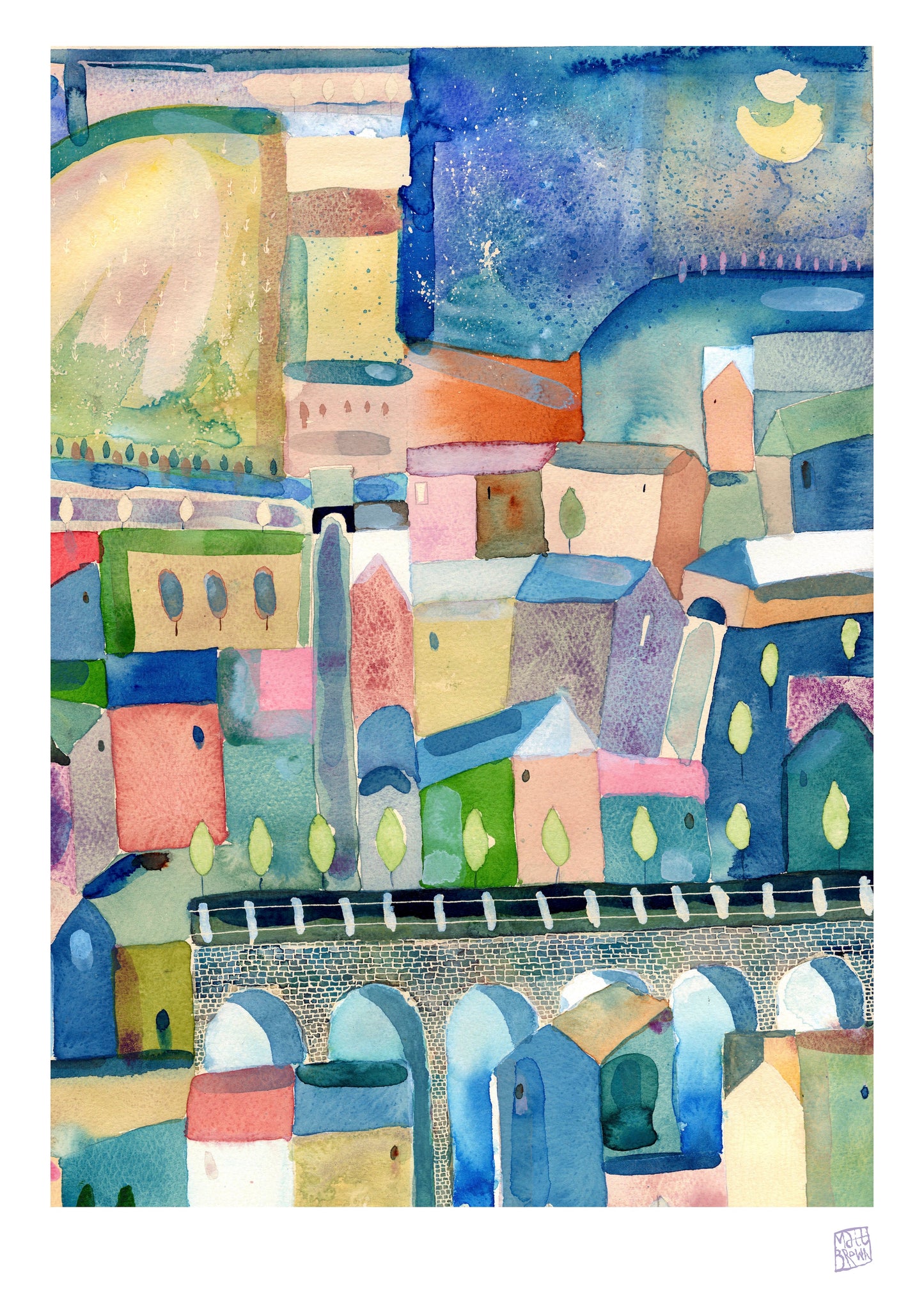 Limited Edition Print - Moon Light Town