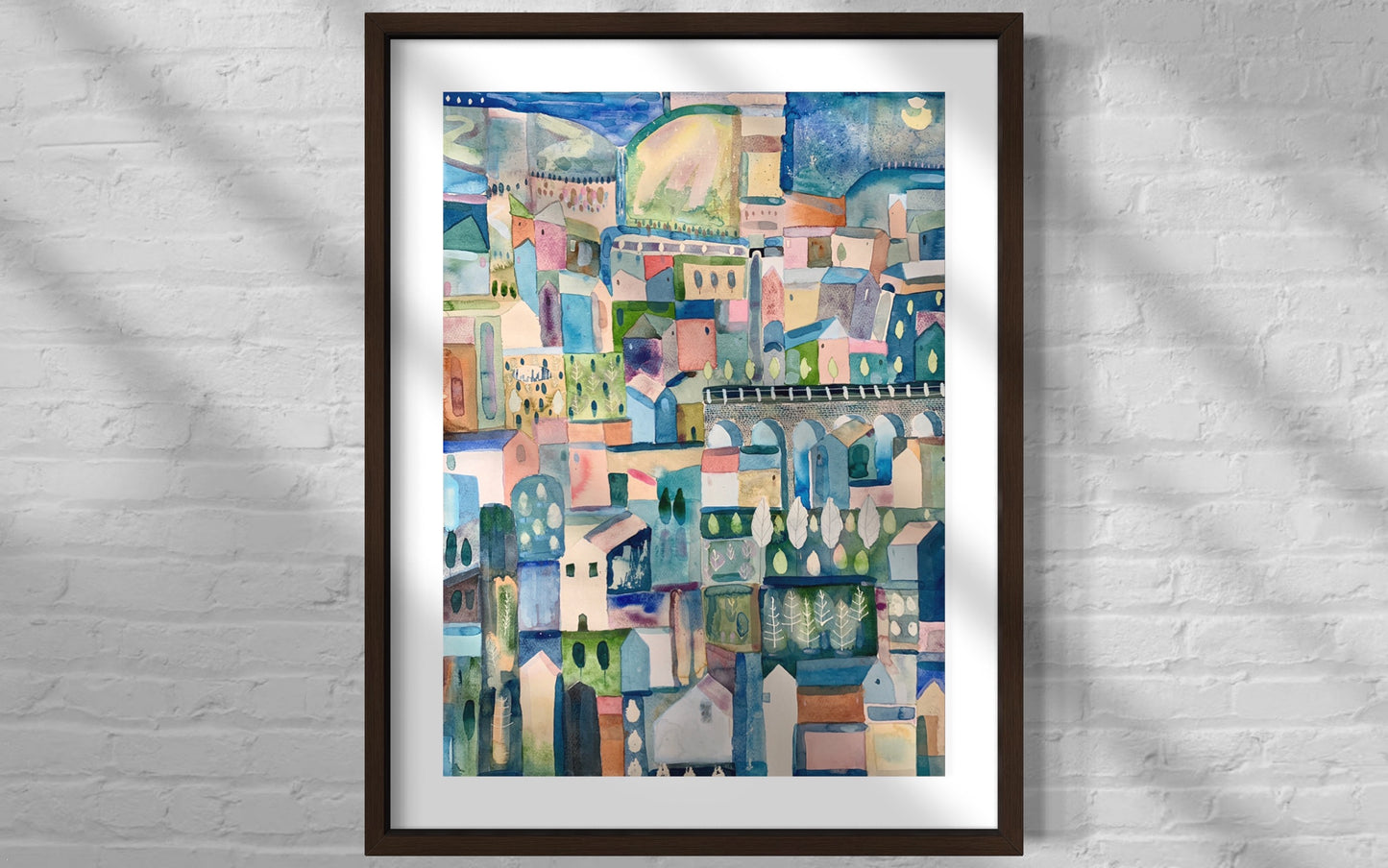 SALE - A Happy Town (Original, Signed and Framed)