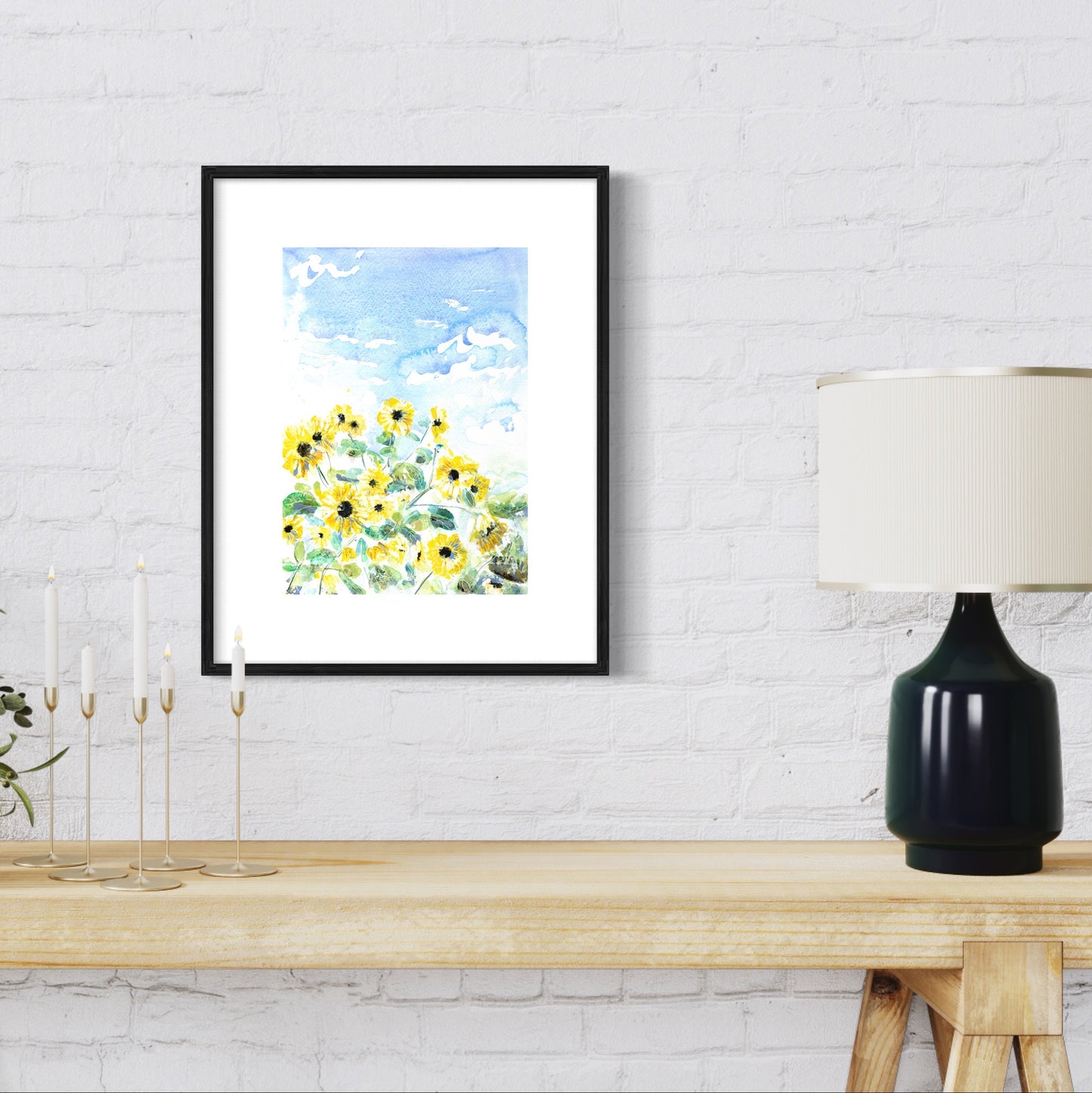 A4 | A3 Print - Sunflowers and the Blue Sky