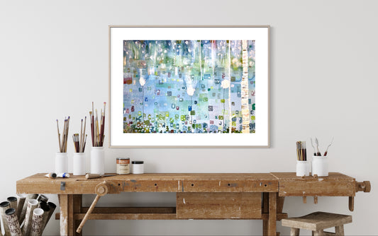 A1 Limited Edition Print - Dandelions and Birches