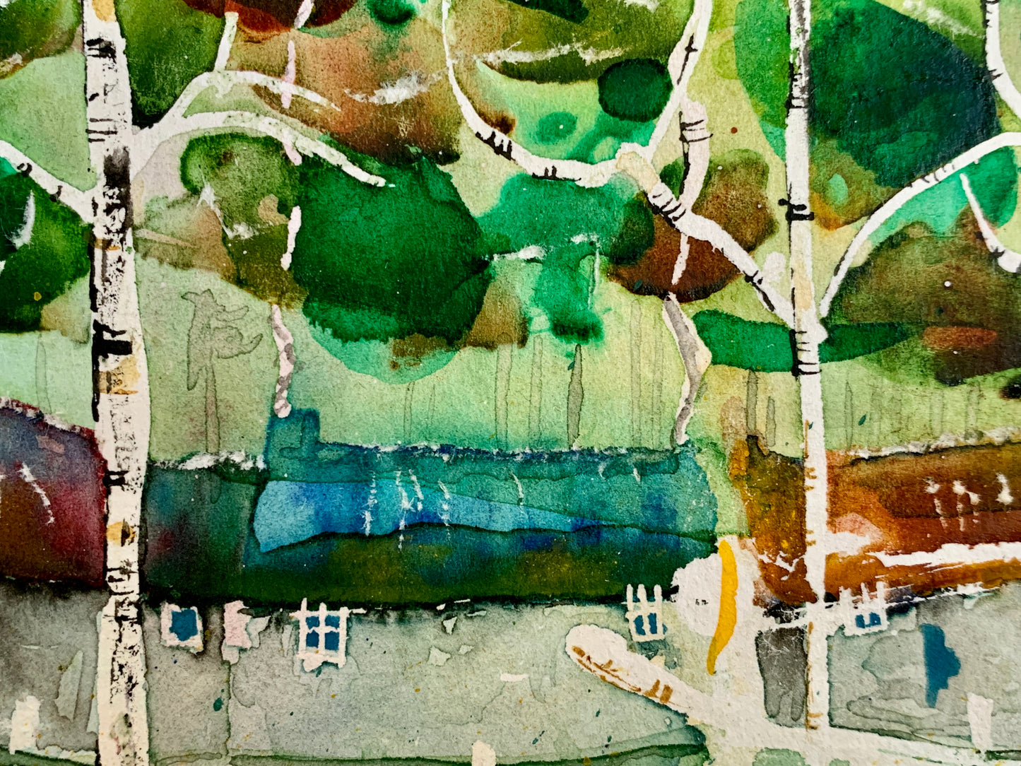 Silver Birches (Original, Signed and Framed)