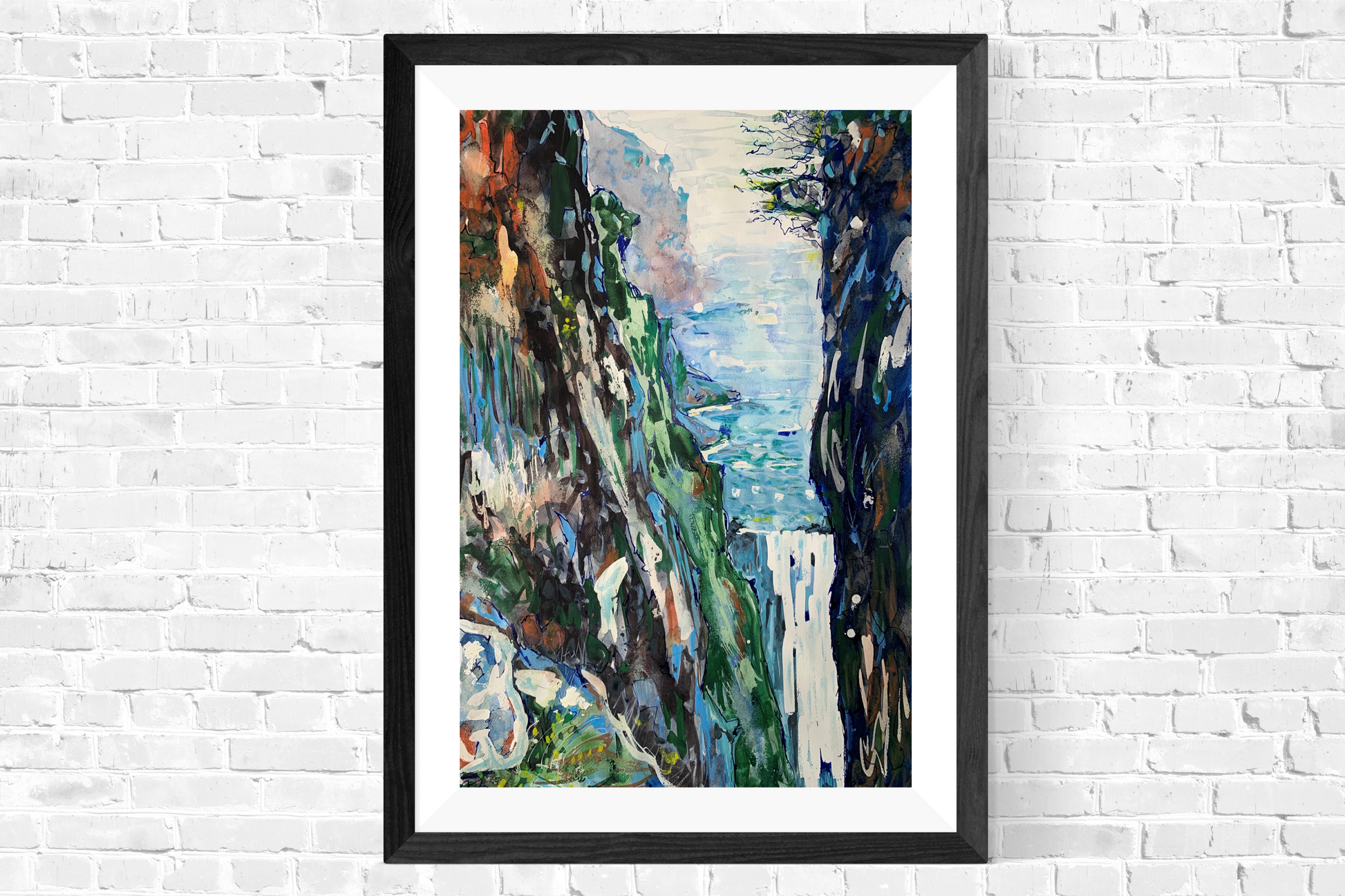 Symbolist landscape painting inspired by Joaquim Mir