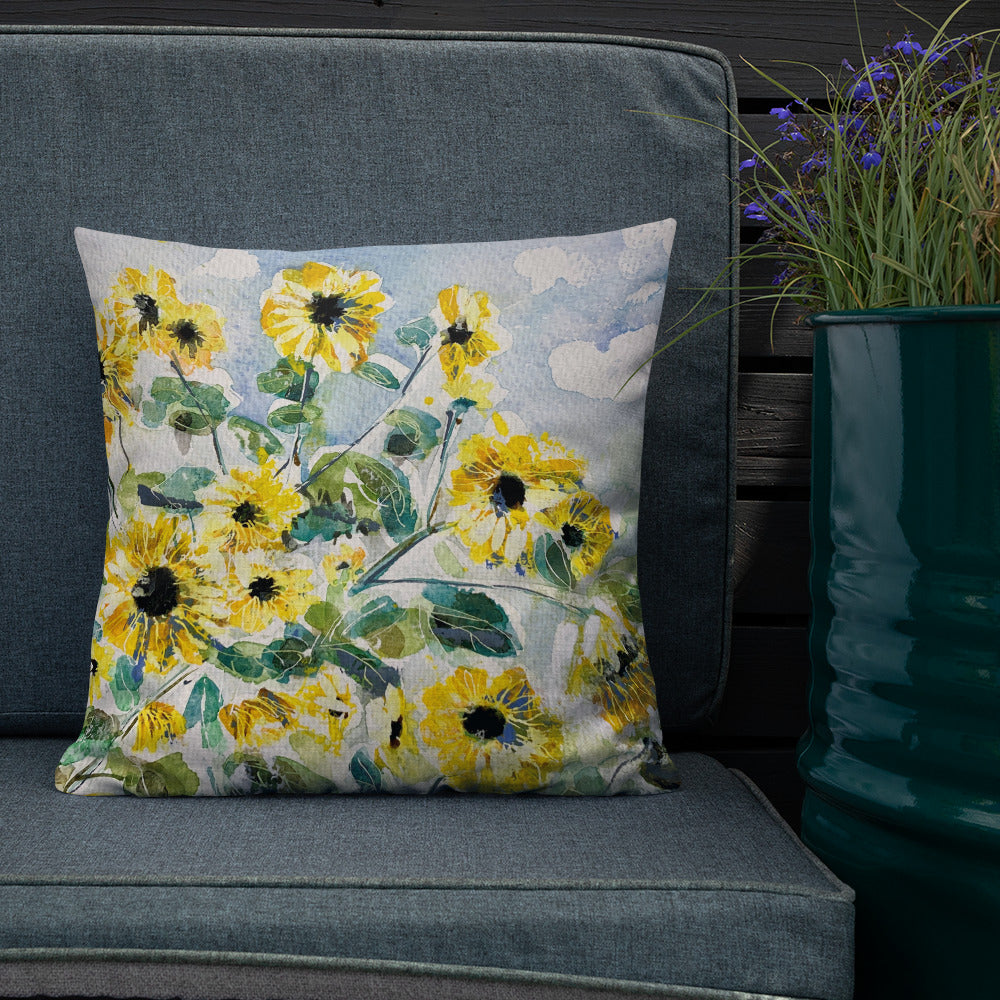 Premium Pillow - Sunflowers