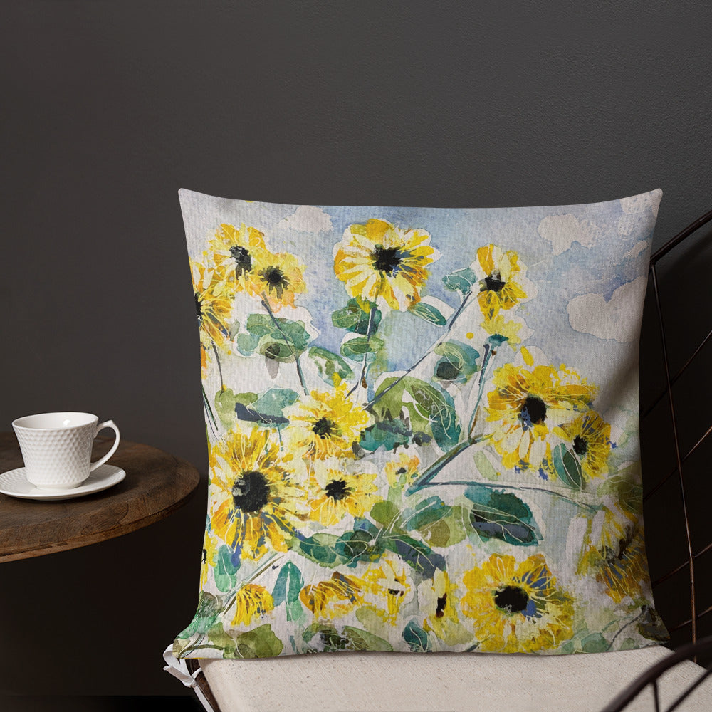 Premium Pillow - Sunflowers