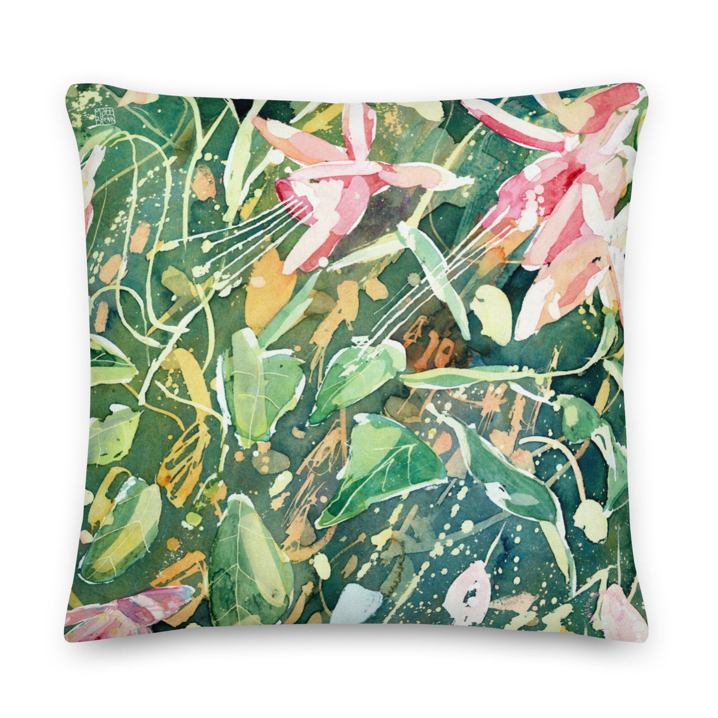 Large Luxury Art Print Cushion - Moment of Flowers (56cm x 56cm)