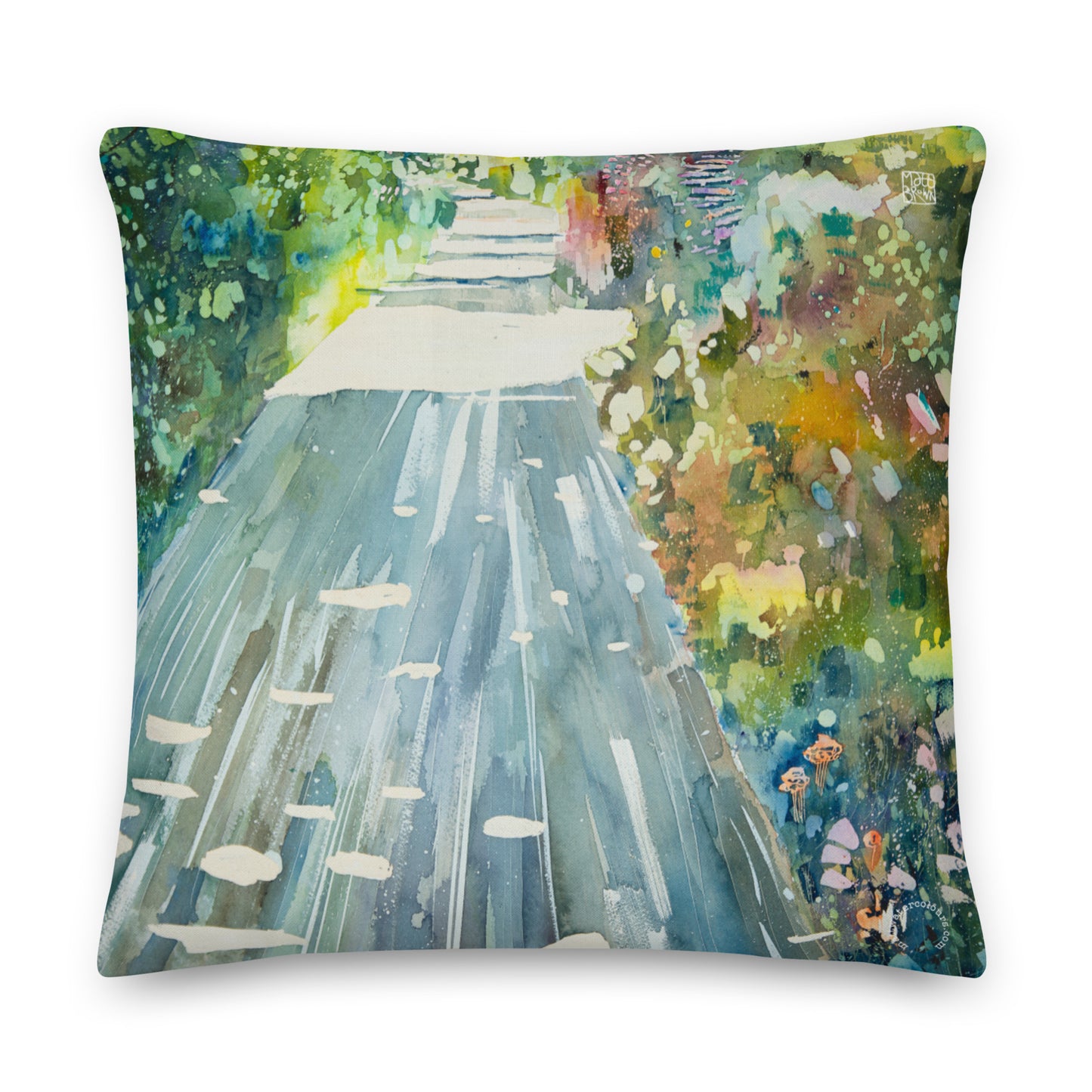 Large Luxury Art Print Cushion - Summer Lane (56cm x 56cm)
