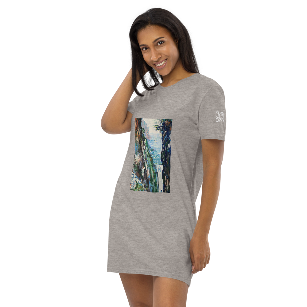 Organic Cotton T-shirt Dress - Waterfall