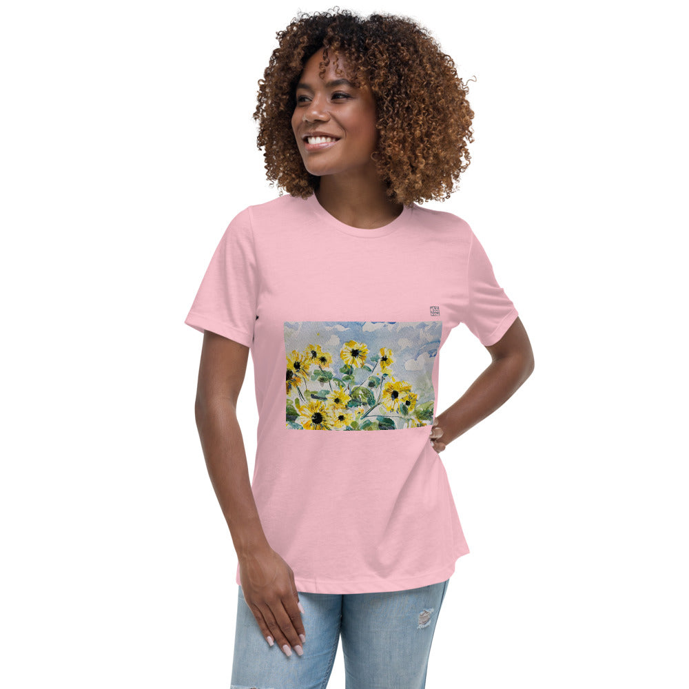 Women's Relaxed T-Shirt - Sunflowers