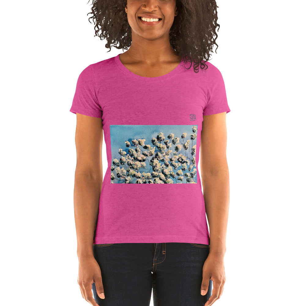 Fitted Woman's T-Shirt - Apple Blossom