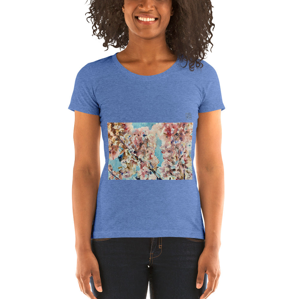Woman's Fitted T-Shirt - Cherry Blossom